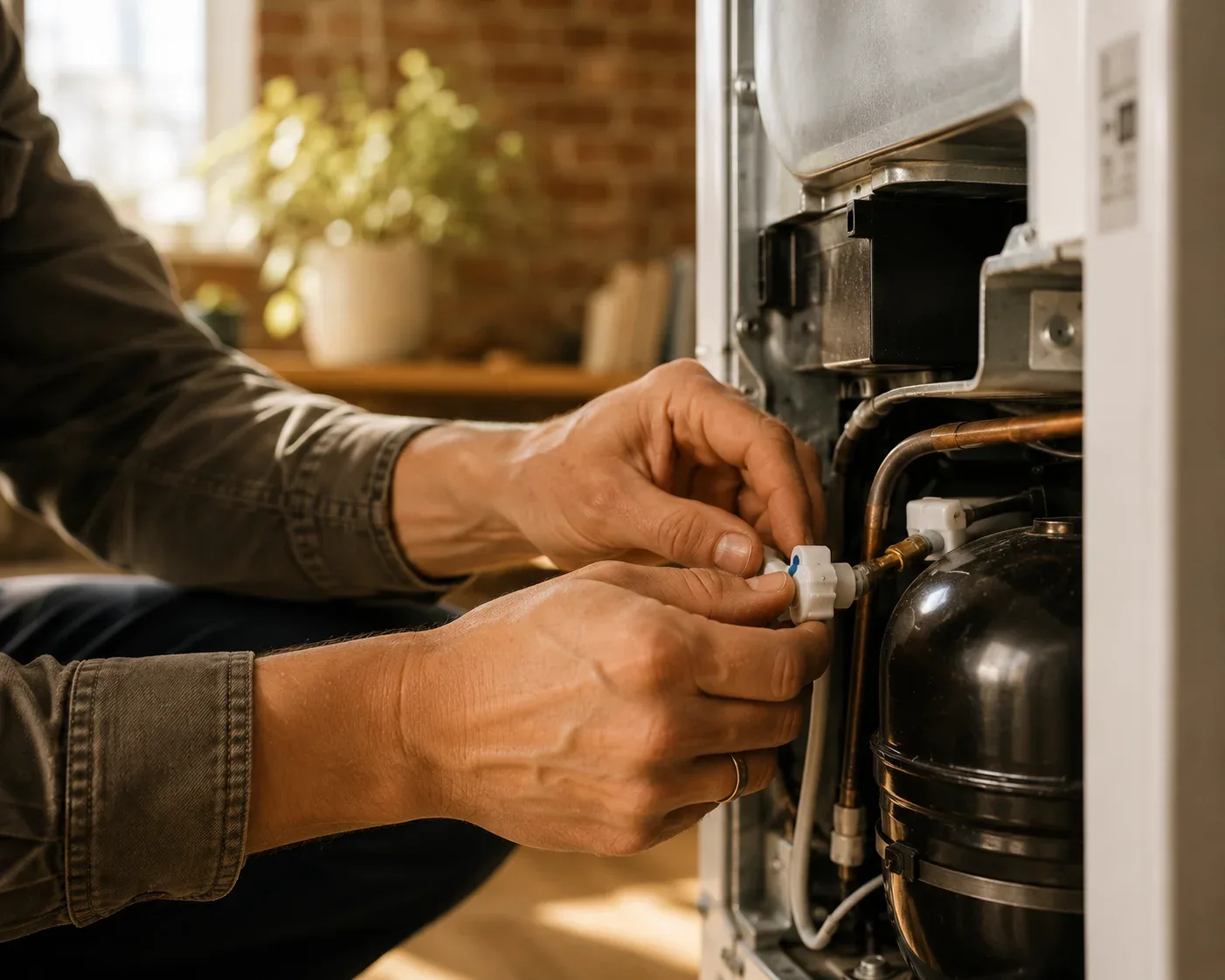 Brooklyn's Superior Appliance Repair technician on a job